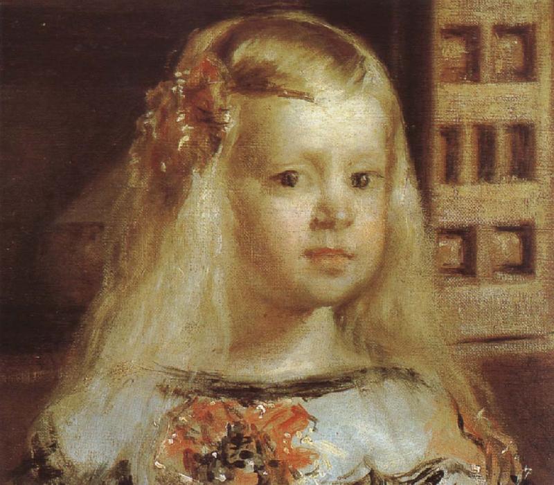 VELAZQUEZ, Diego Rodriguez de Silva y Detail of Palace handmaiden